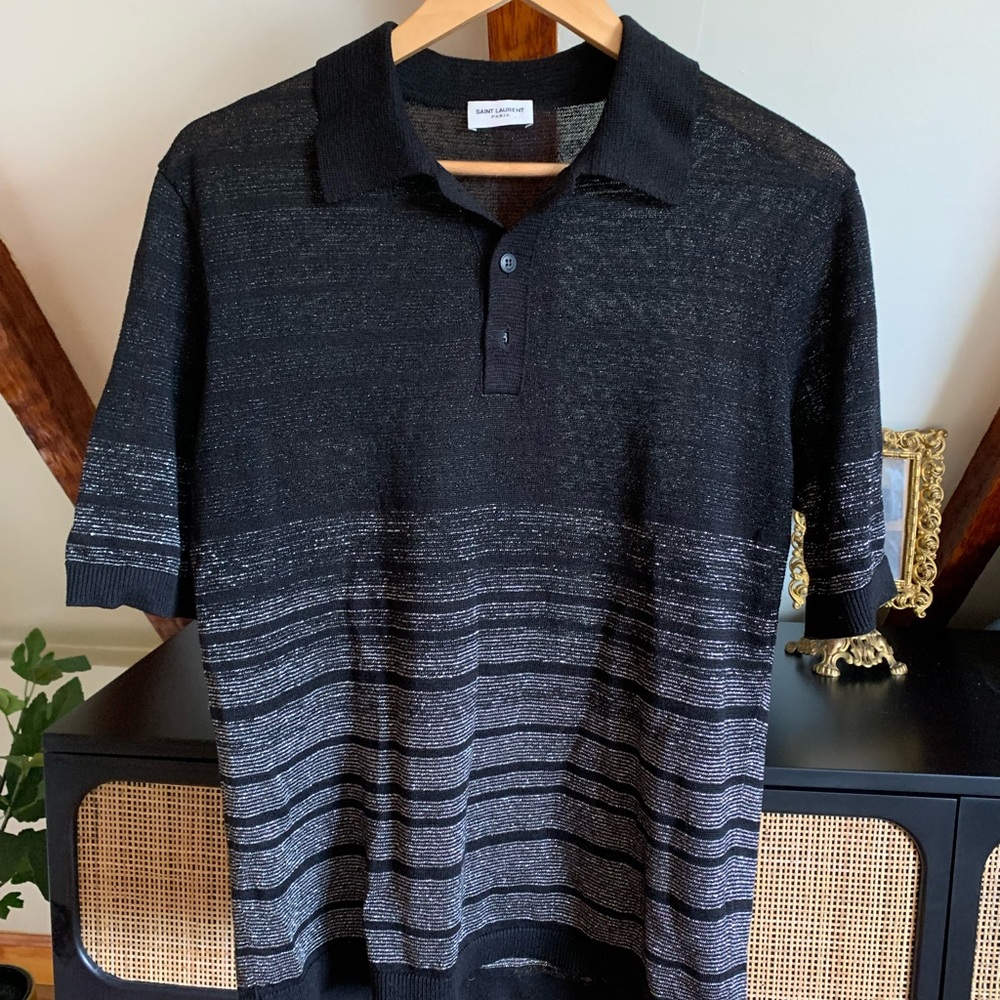Saint Laurent Linen Polo